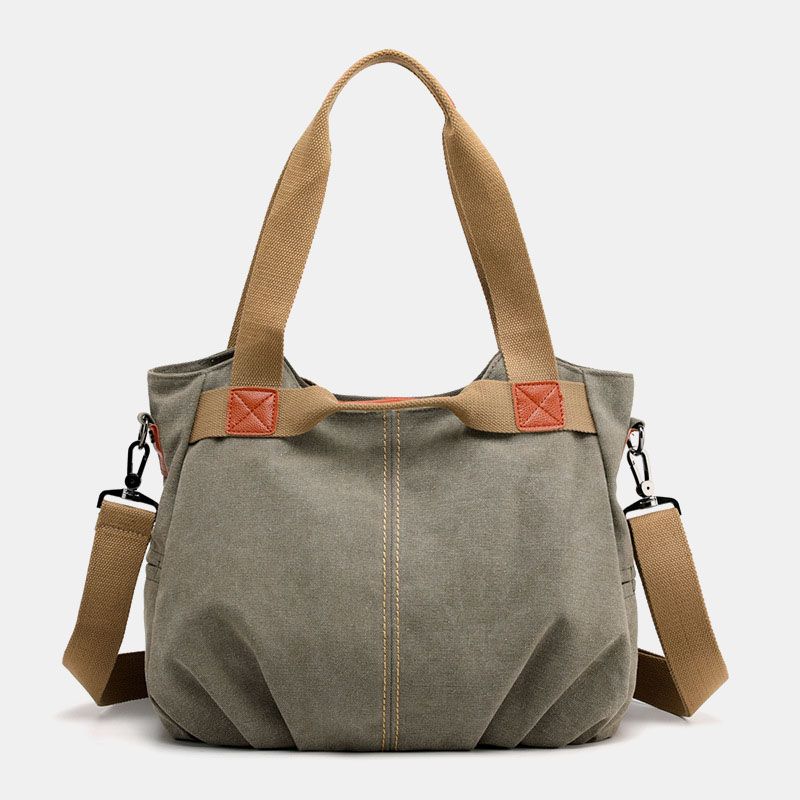 Dames Canvas Handtas Met Grote Capaciteit Schoudertas Crossbody Tassen