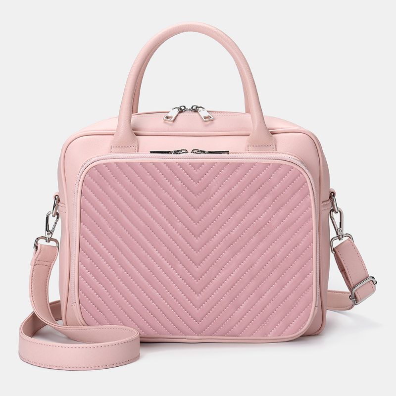 Dames Designer Gestreepte Laptoptas Crossbody Tas Handtas