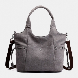 Dames Grote Capaciteit Canvas Handtas Schoudertas Crossbody Tas Om Buiten Te Winkelen