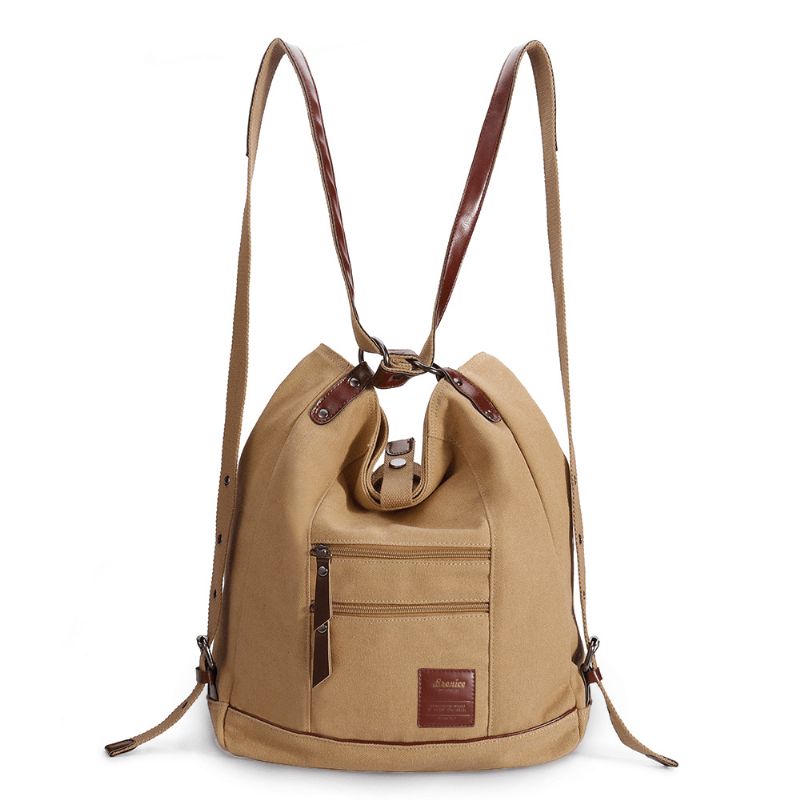 Dames Multi-carry Casual Canvas Handtas Schoudertas Satchel Rugzak