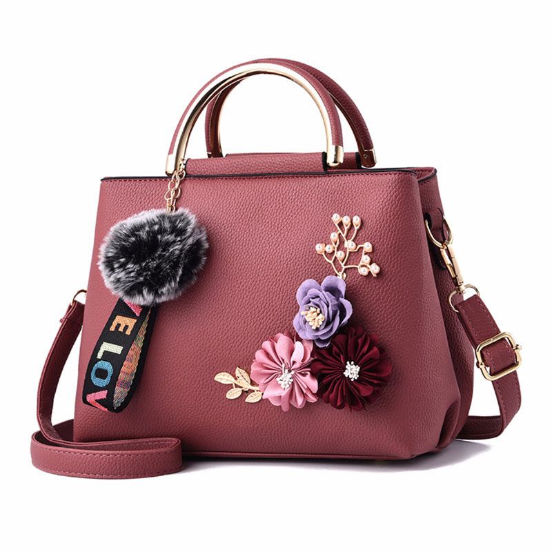 Dames Portemonnees En Handtas Schoudertassen Dames Designer Top Handvat Satchel Tote Tas Met Linten En Bloemdecoratie