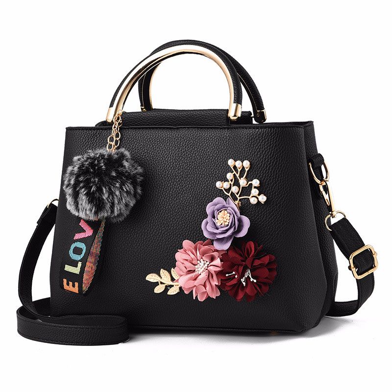 Dames Portemonnees En Handtas Schoudertassen Dames Designer Top Handvat Satchel Tote Tas Met Linten En Bloemdecoratie