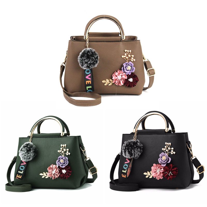 Dames Portemonnees En Handtas Schoudertassen Dames Designer Top Handvat Satchel Tote Tas Met Linten En Bloemdecoratie