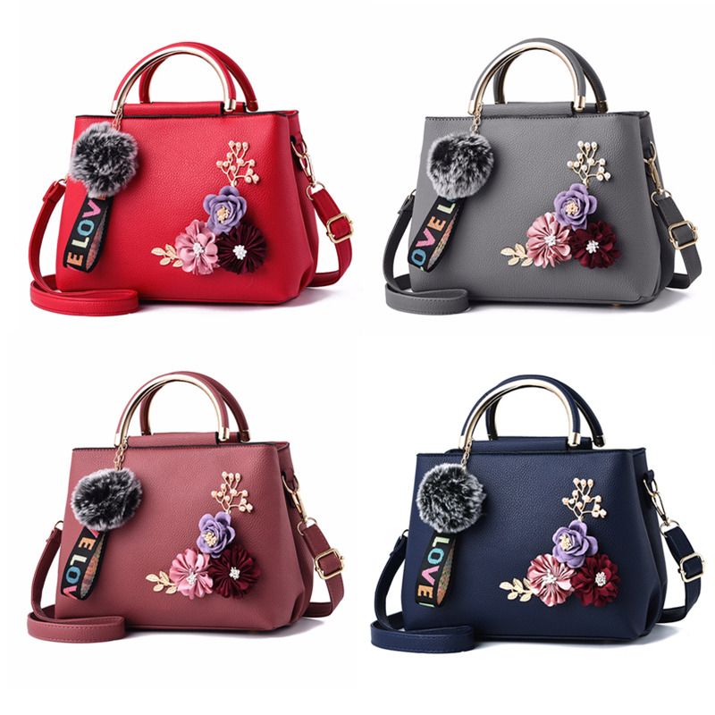 Dames Portemonnees En Handtas Schoudertassen Dames Designer Top Handvat Satchel Tote Tas Met Linten En Bloemdecoratie