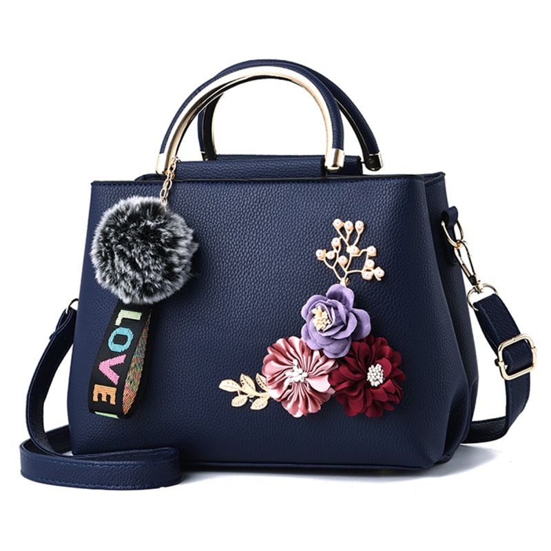 Dames Portemonnees En Handtas Schoudertassen Dames Designer Top Handvat Satchel Tote Tas Met Linten En Bloemdecoratie