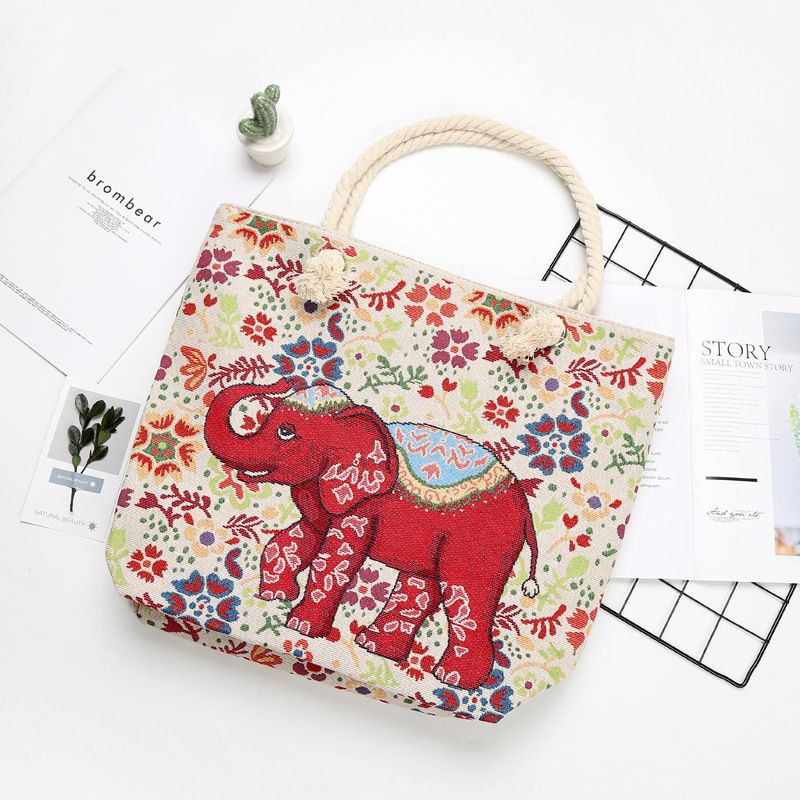 Handtas Met Olifantenprint Voor Dames Met Grote Capaciteit