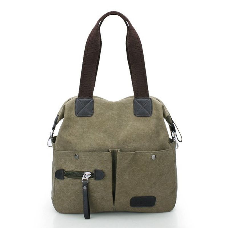 Mannen Vrouwen Kussen Vintage Canvas Tas Schouder Messenger Handtas