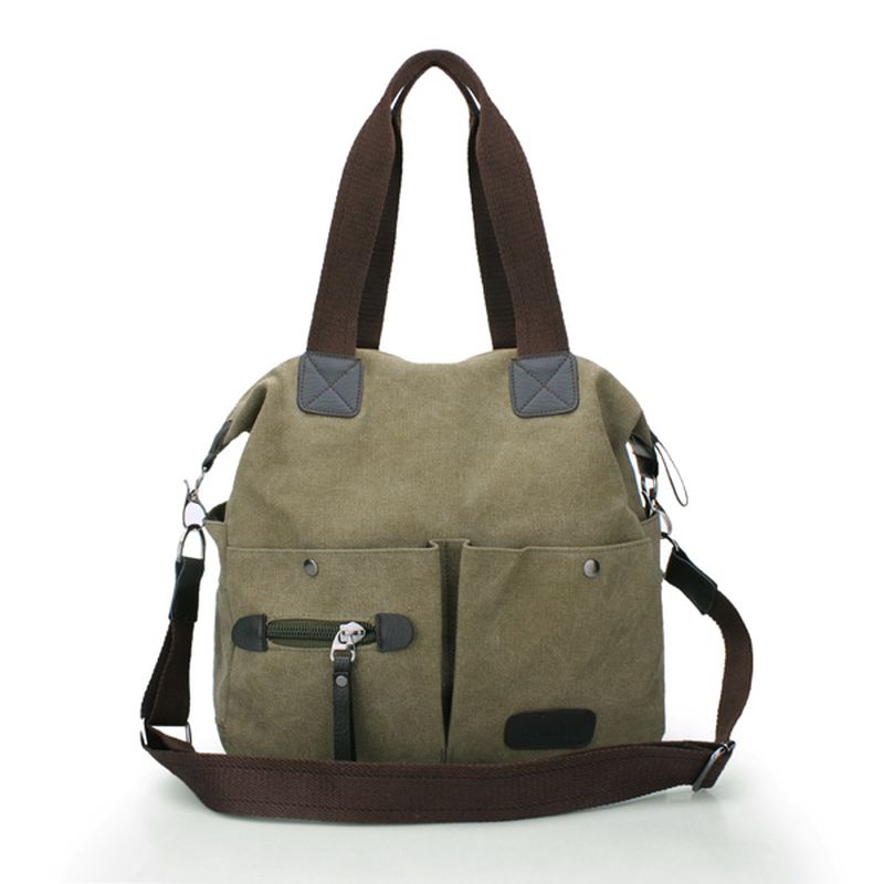 Mannen Vrouwen Kussen Vintage Canvas Tas Schouder Messenger Handtas