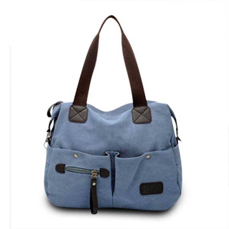 Mannen Vrouwen Kussen Vintage Canvas Tas Schouder Messenger Handtas