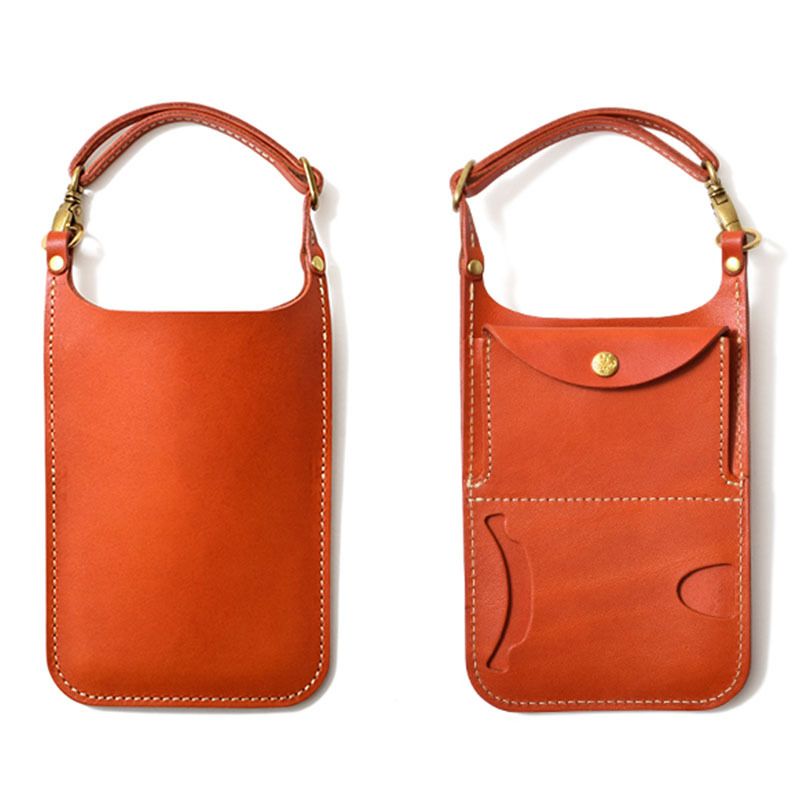 Echt Leer Vintage Casual Carry 6.1 Inch Telefoontas Coin Bag Heuptas Voor Heren Dames