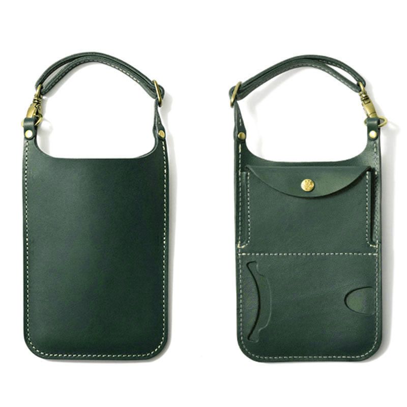Echt Leer Vintage Casual Carry 6.1 Inch Telefoontas Coin Bag Heuptas Voor Heren Dames