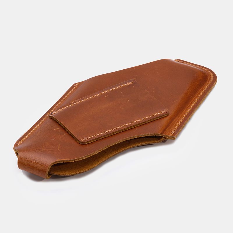 Mannen Lederen Heuptasje 4.7 Inch ~ 6.5 Inch Telefoon Tas Heuptas Gemakkelijk Te Dragen Edc Tas Voor Buiten