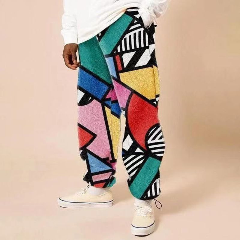 3d Full-color Losse Casual Herenbroeken En Leggings