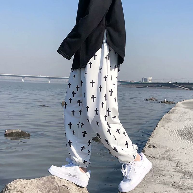 Broeken Heren Lente Herenschoenen Vrijetijdsbroeken Losse Koreaanse Stijl Voor Heren Trendy Negenpuntsbroek Trendy Merk Guard-broek Herentrend