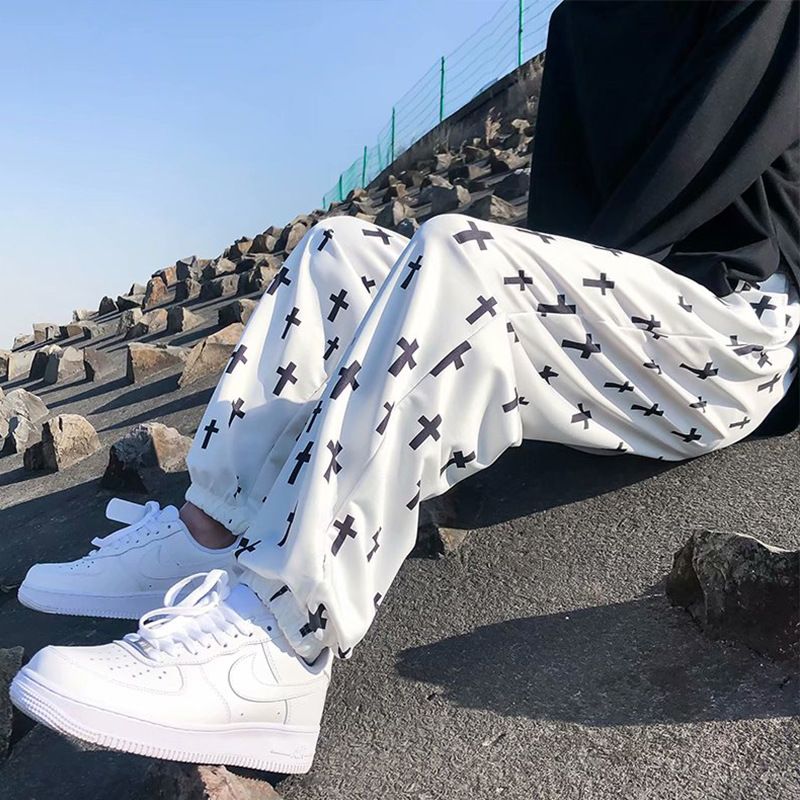 Broeken Heren Lente Herenschoenen Vrijetijdsbroeken Losse Koreaanse Stijl Voor Heren Trendy Negenpuntsbroek Trendy Merk Guard-broek Herentrend