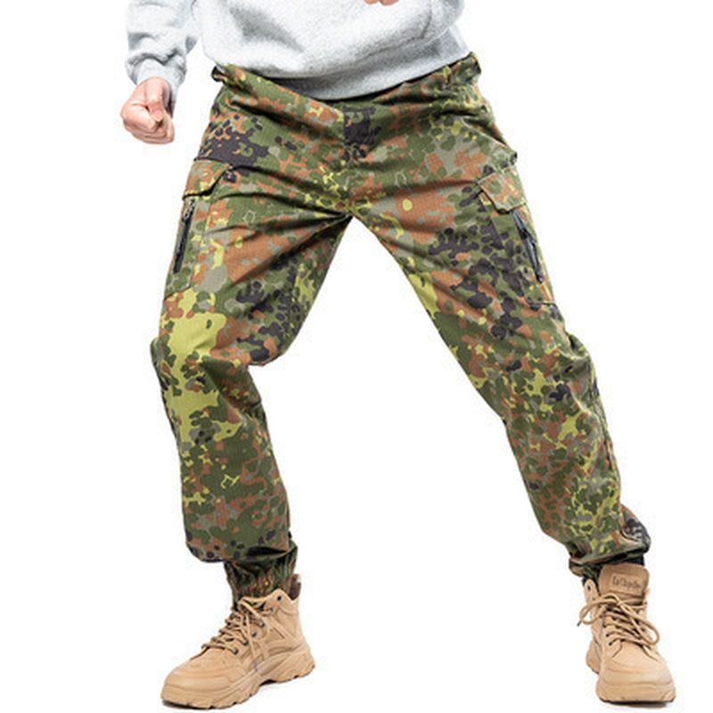 Camouflage Tactische Broek Lattice Fanshui 65 35 Geruite Tactische Broek Trekkoord Voeten