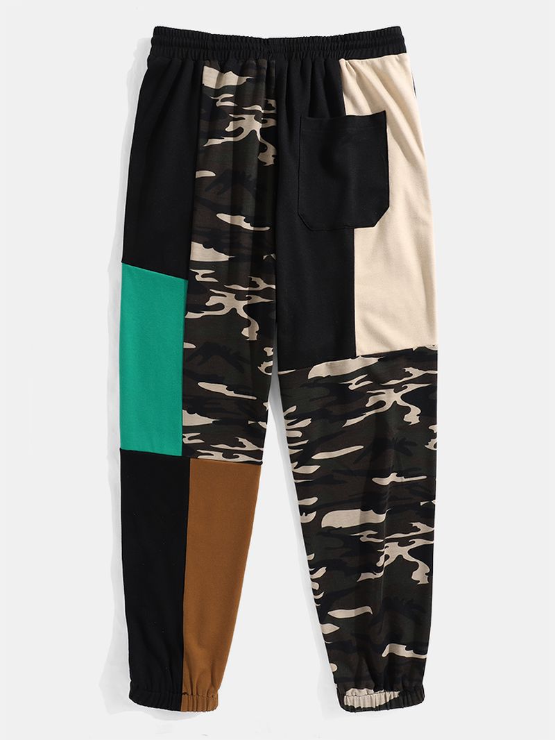 Cargo-joggingbroek Met Camouflageprint Voor Heren Met Trekkoord En Zak