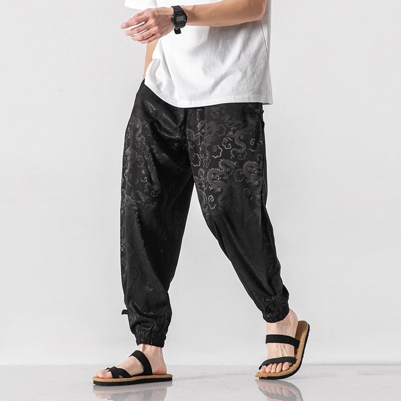 Casual Broek Voor Heren In Chinese Stijl 2024 Zomer Nieuwe Stijl