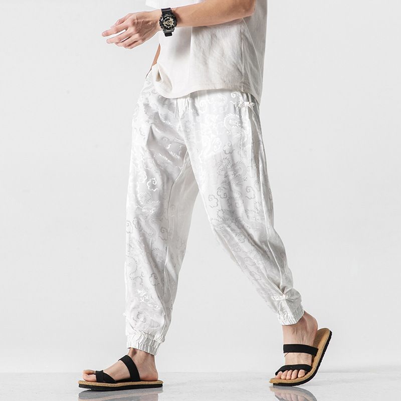 Casual Broek Voor Heren In Chinese Stijl 2024 Zomer Nieuwe Stijl