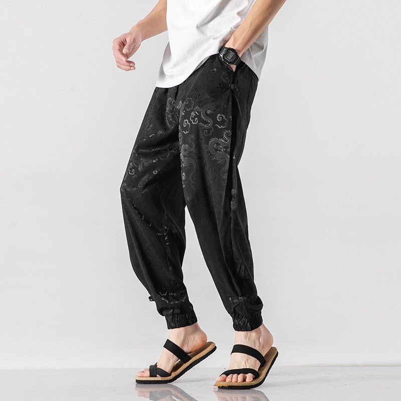 Casual Broek Voor Heren In Chinese Stijl 2024 Zomer Nieuwe Stijl