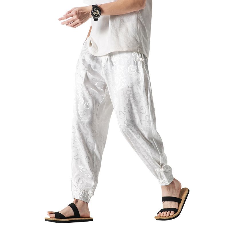 Casual Broek Voor Heren In Chinese Stijl 2024 Zomer Nieuwe Stijl