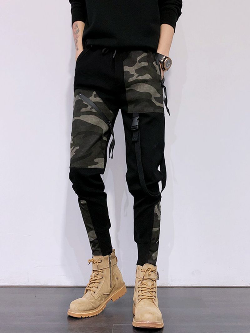 Functionele Casual Overall Camouflage Stiksels Persoonlijkheid Slim