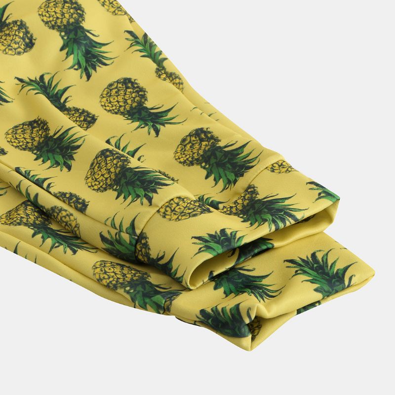 Heren Ananas Gedrukte Hawaiiaanse Stijl Katoenen Casual Broek