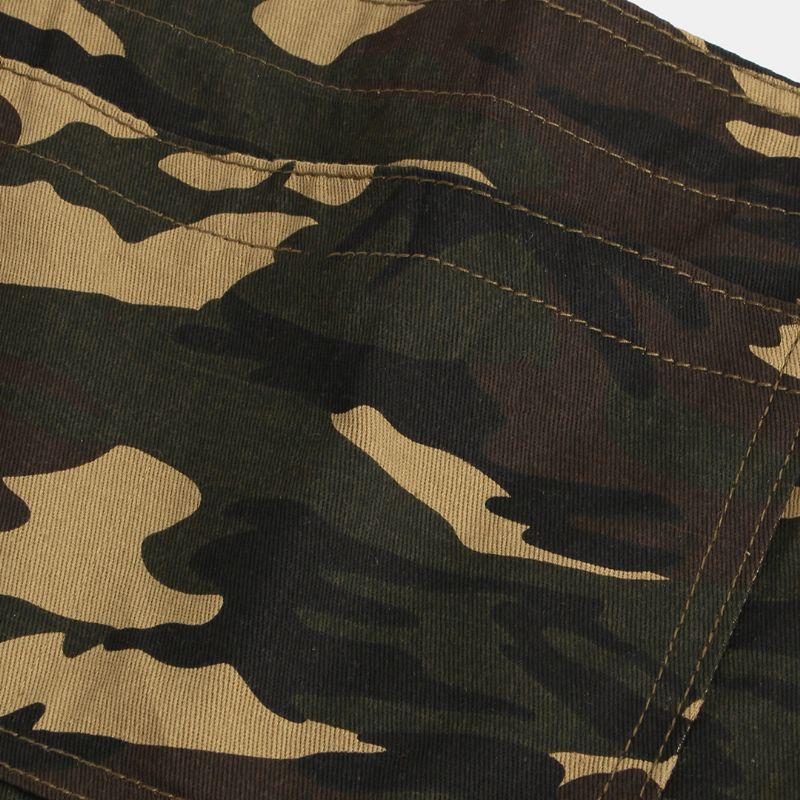 Heren Camo Bedrukte Enkellange Elastische Casual Jumpsuits Bretels Broek