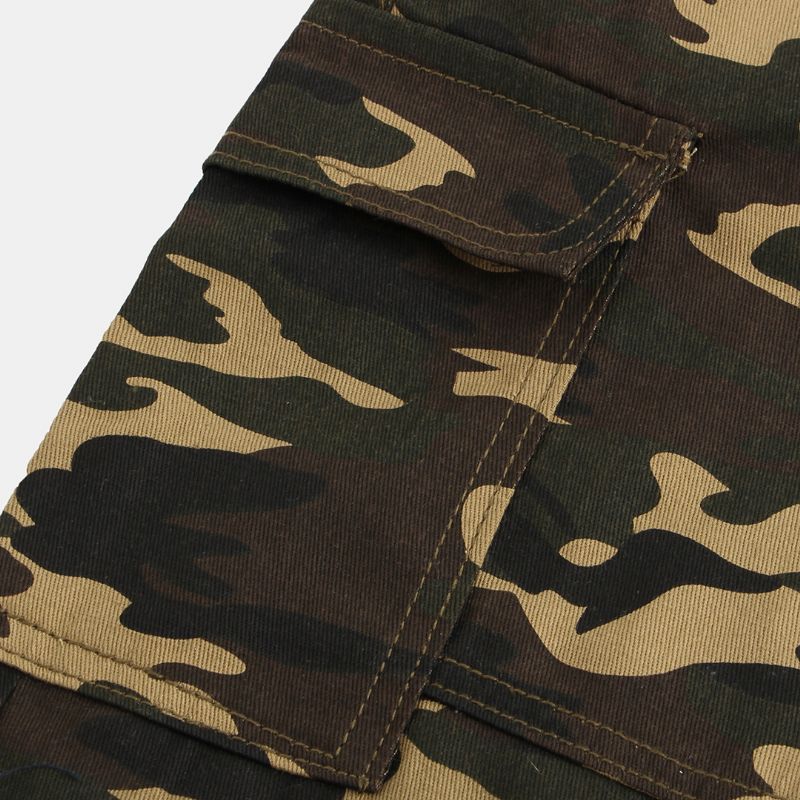 Heren Camo Bedrukte Enkellange Elastische Casual Jumpsuits Bretels Broek