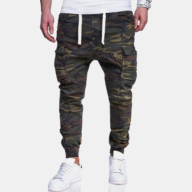 Heren Camouflage Bedrukte Casual Broek Joggingbroek