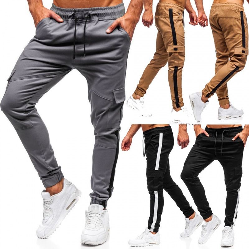 Heren Effen Kleur Flip Pocket Casual Tethered Straight Sportbroek