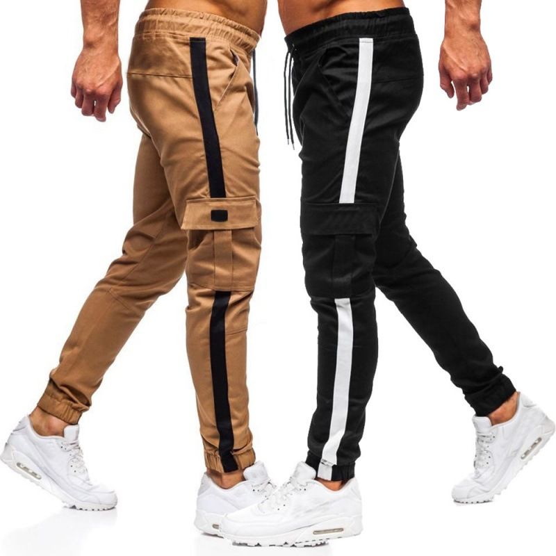 Heren Effen Kleur Flip Pocket Casual Tethered Straight Sportbroek