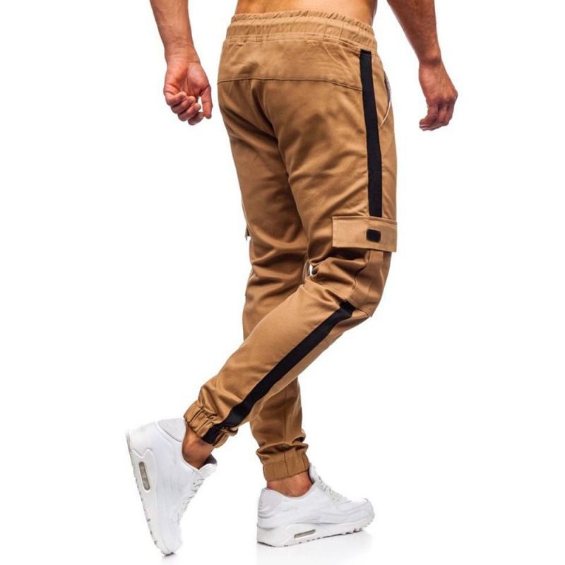 Heren Effen Kleur Flip Pocket Casual Tethered Straight Sportbroek