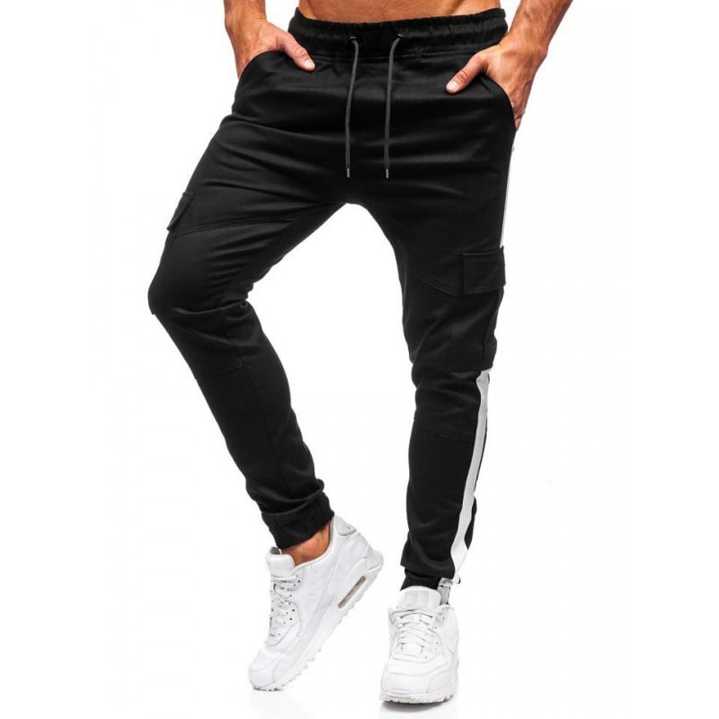 Heren Effen Kleur Flip Pocket Casual Tethered Straight Sportbroek