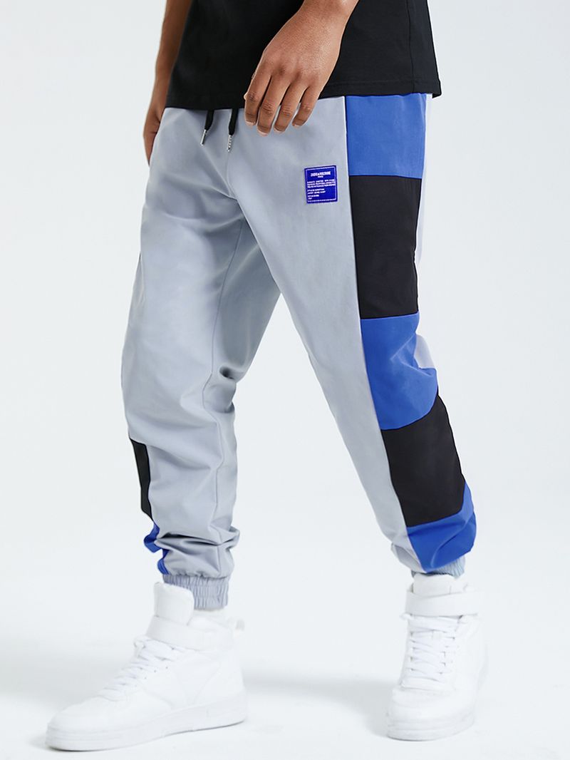 Heren Splicing Patchwork Sport Stijl Kleurblok Broek