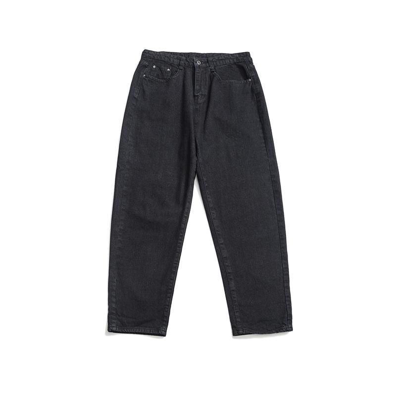 Jeans Met Rechte Pijpen Gewassen Retro Tiener Trendy Gekrulde Daddy-broek Met Wijde Pijpen