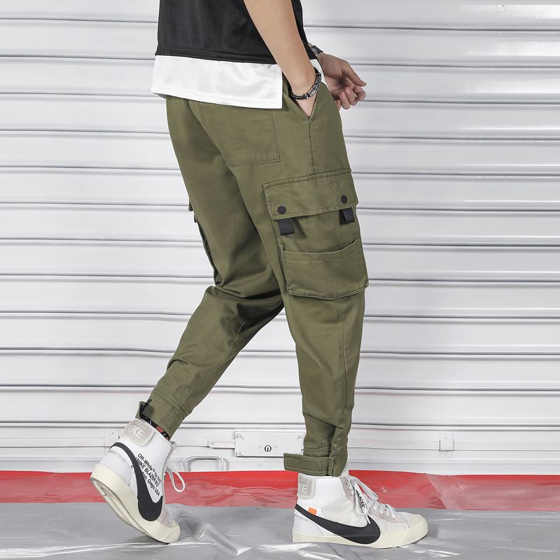 Nine-point Pants Trendy Herenoverall Met Meerdere Zakken Voor Heren