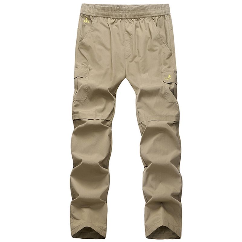 Plus Maat M-5xl Heren Outdoors Sneldrogende Multi Pocket Elastische Taille Losse Breathbale Broek