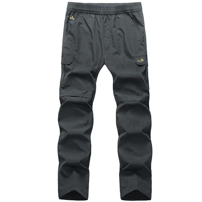 Plus Maat M-5xl Heren Outdoors Sneldrogende Multi Pocket Elastische Taille Losse Breathbale Broek