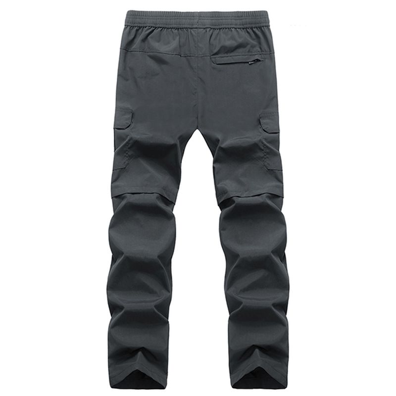 Plus Maat M-5xl Heren Outdoors Sneldrogende Multi Pocket Elastische Taille Losse Breathbale Broek