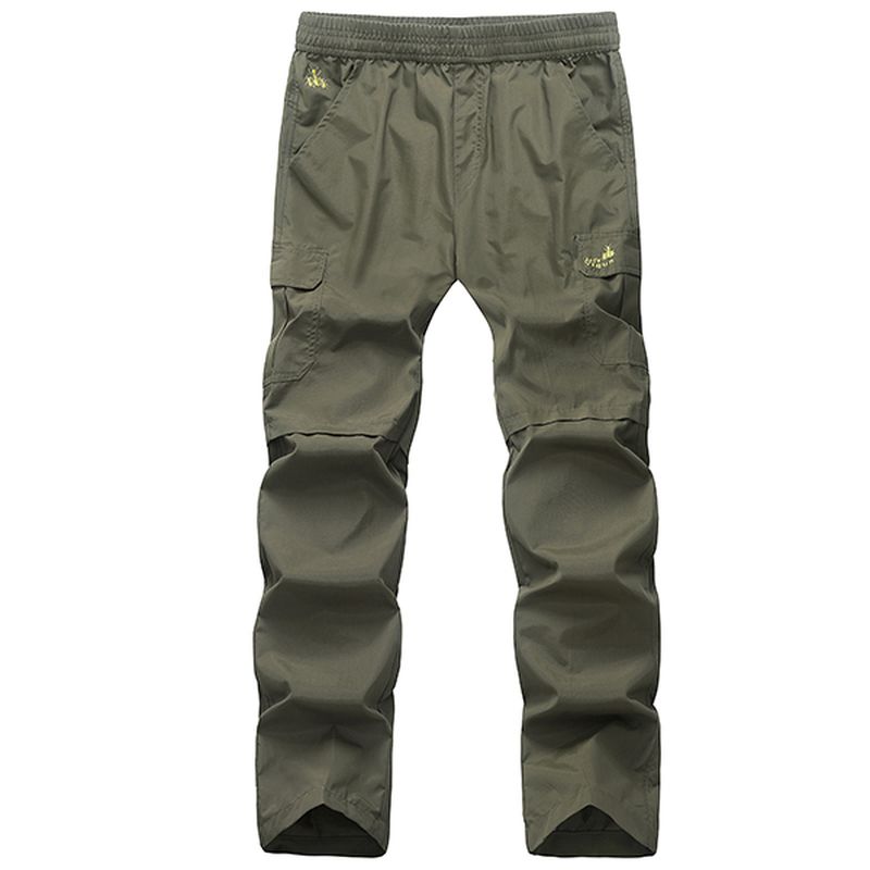 Plus Maat M-5xl Heren Outdoors Sneldrogende Multi Pocket Elastische Taille Losse Breathbale Broek