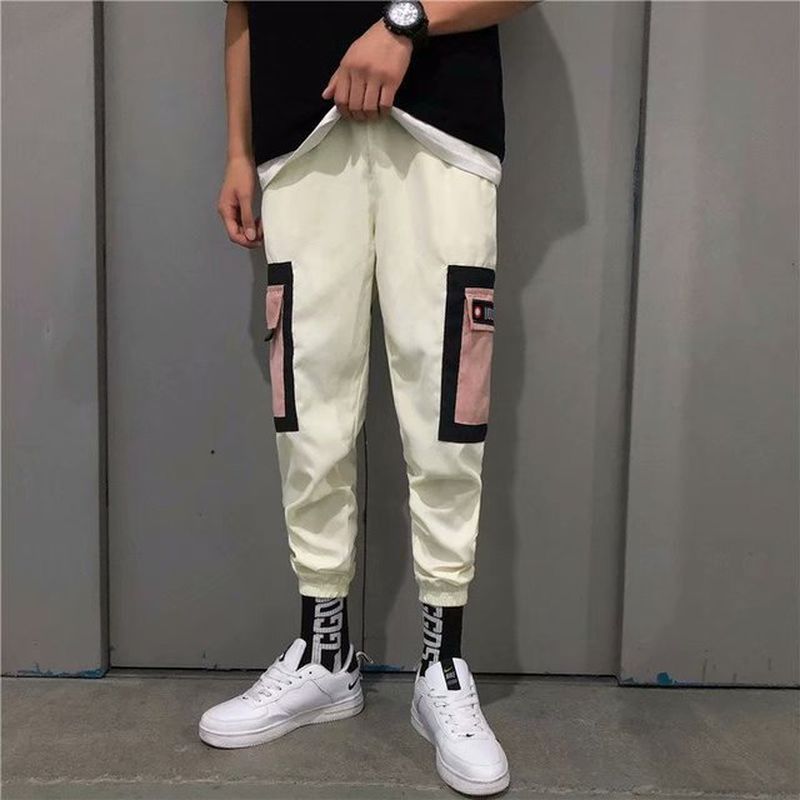 Seizoen Nieuwe Stijl Sluiting Voeten Overalls Mannen Nationale Tij Wilde Grote Zak Mannen Broek Japanse Losse Casual Broek