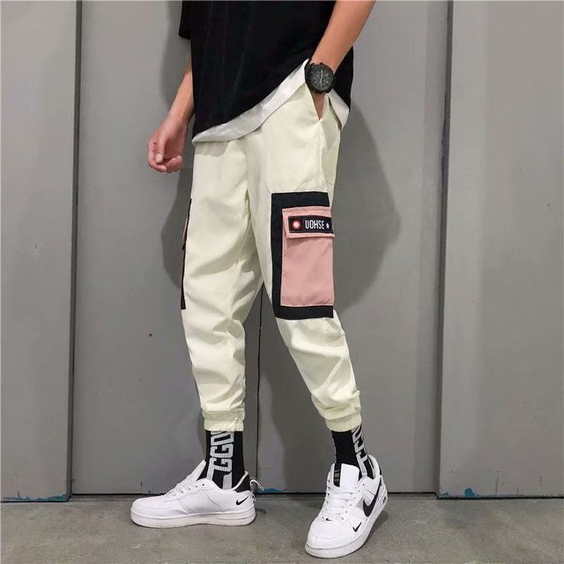 Seizoen Nieuwe Stijl Sluiting Voeten Overalls Mannen Nationale Tij Wilde Grote Zak Mannen Broek Japanse Losse Casual Broek