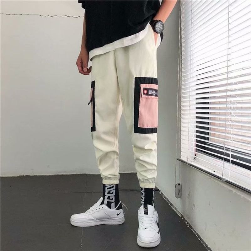 Seizoen Nieuwe Stijl Sluiting Voeten Overalls Mannen Nationale Tij Wilde Grote Zak Mannen Broek Japanse Losse Casual Broek