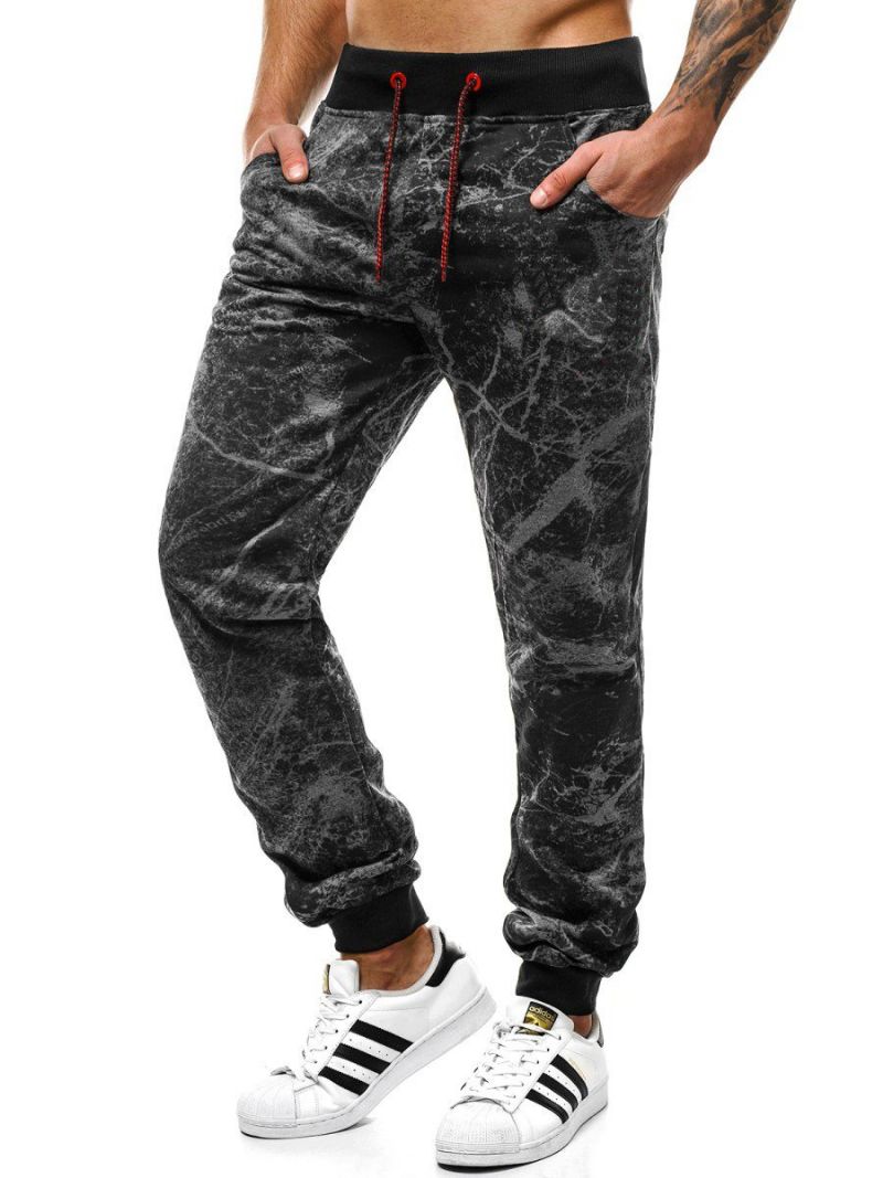 Slim Ladder Cloud Printed Mode Street-broek Voor Heren