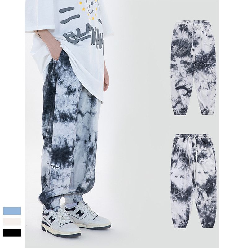 Tie-dye Inkt Loszittende Nationale Trend Casual Broek