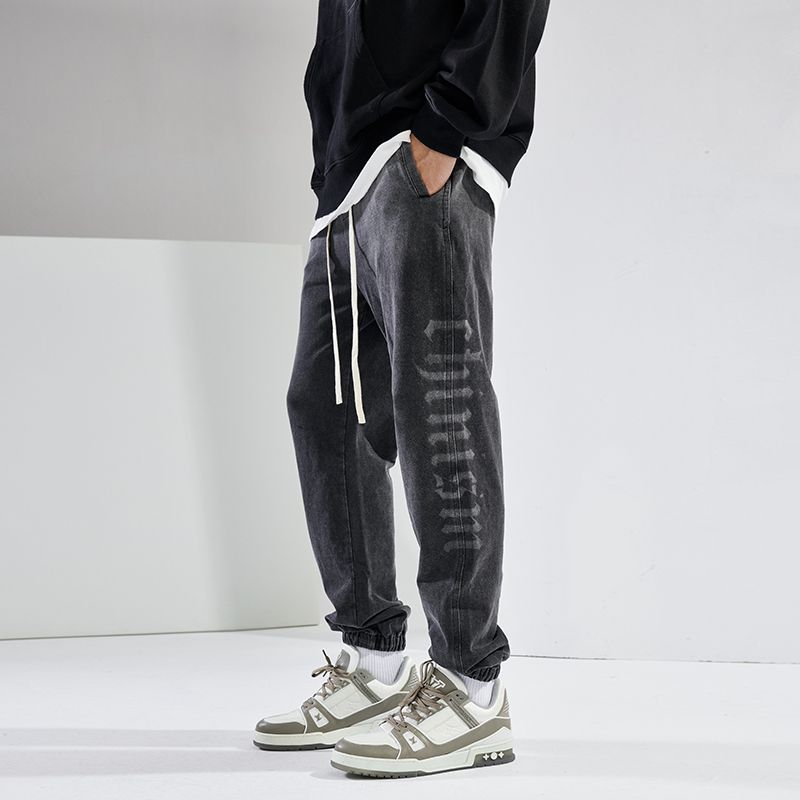 Trendy Merk Zijletter Bedrukte Casual Broek Trend