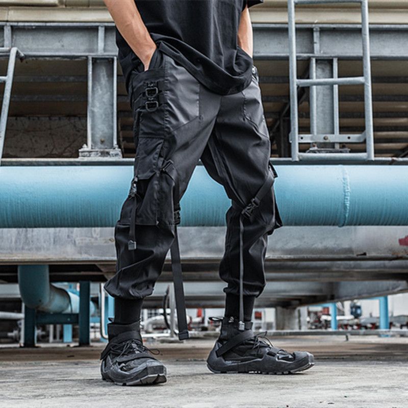 Werkbroek Voor Heren Trendy Merk Streamer Casual Broek Met Meerdere Zakken En Trekkoord