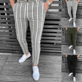 Zomer Nieuwe Herenmode Gestreepte Casual Broek