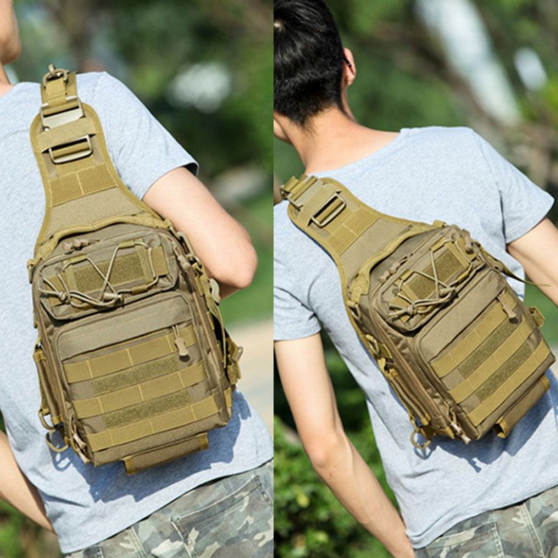 Heren Nylon Camouflage Grote Capaciteit Multi-carry Tactical Travel Outdoor Borsttas Schoudertas